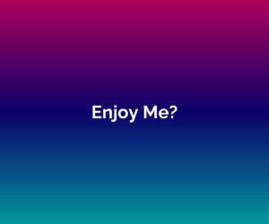 A background colour of blended pink, purple, and blue for 3 Pillars of Marketing blog with the words 'enjoy me' in white